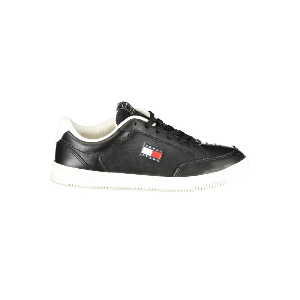 Black Polyurethane Men Sneaker - ventzia