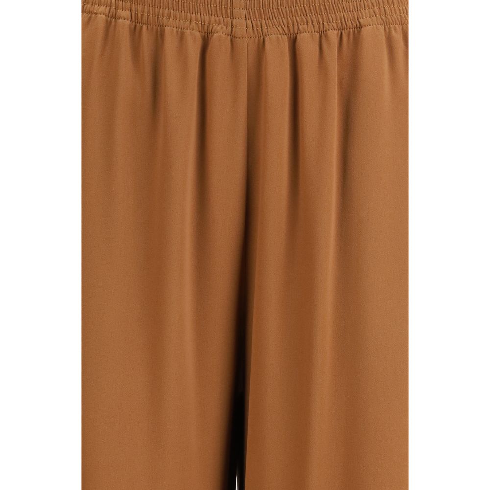 Beige Viscose Casual Pants - ventzia