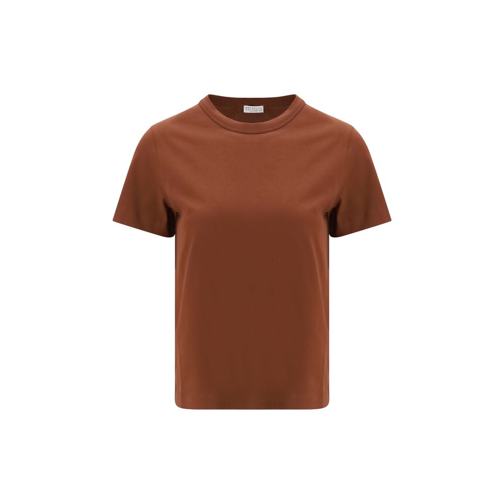 Brown Cotton T-Shirt - ventzia