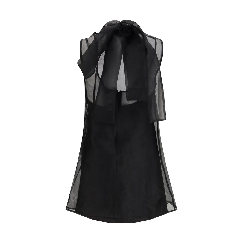 Black Polyester Casual Dress - ventzia