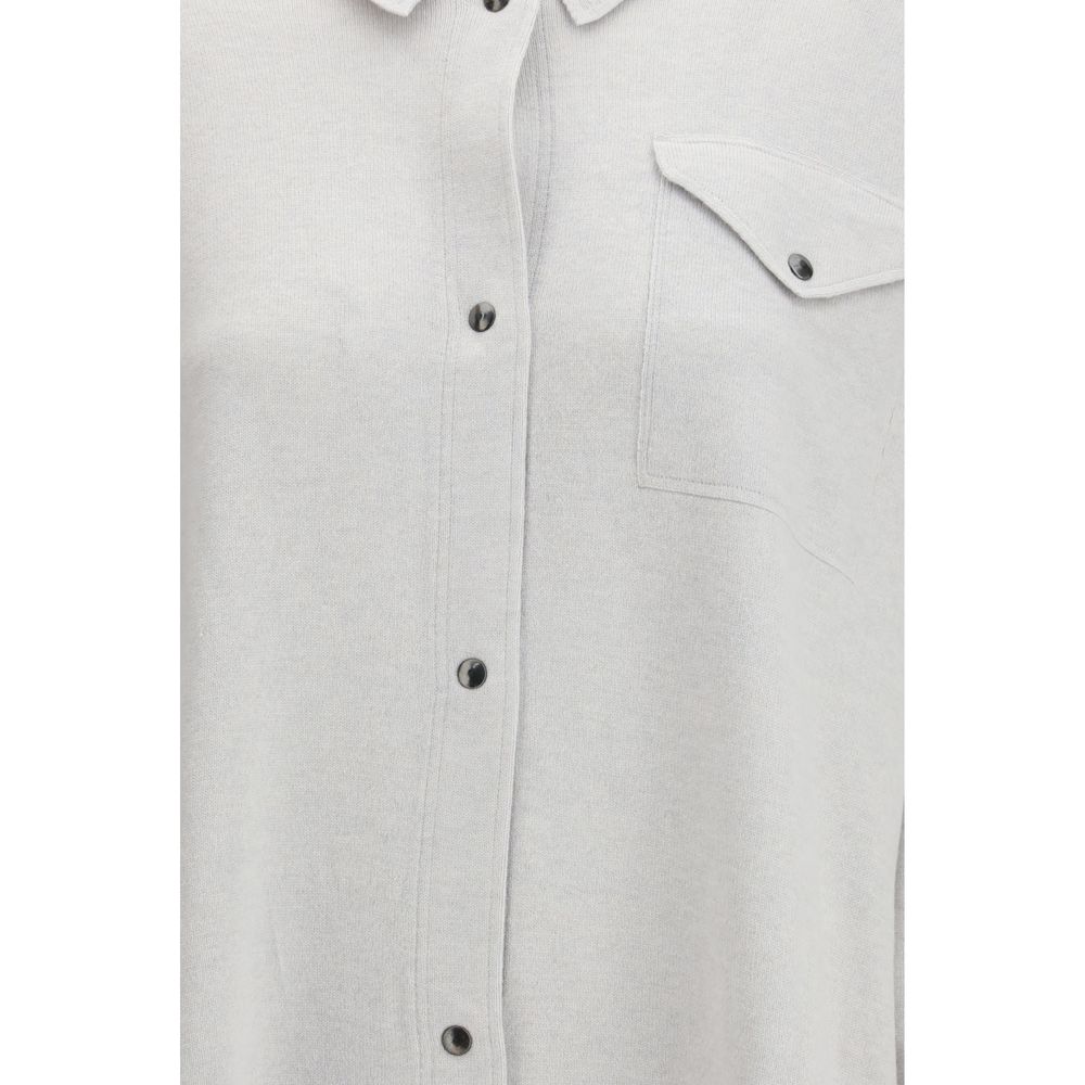 Gray Fleece Wool Shirt - ventzia