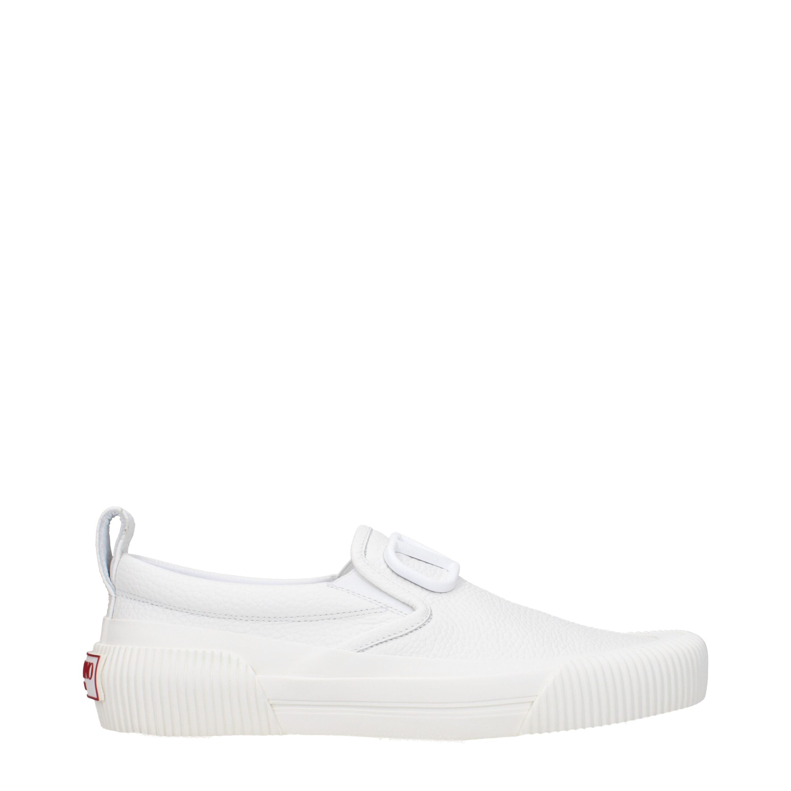 White Leather Slip-On Loafers - ventzia