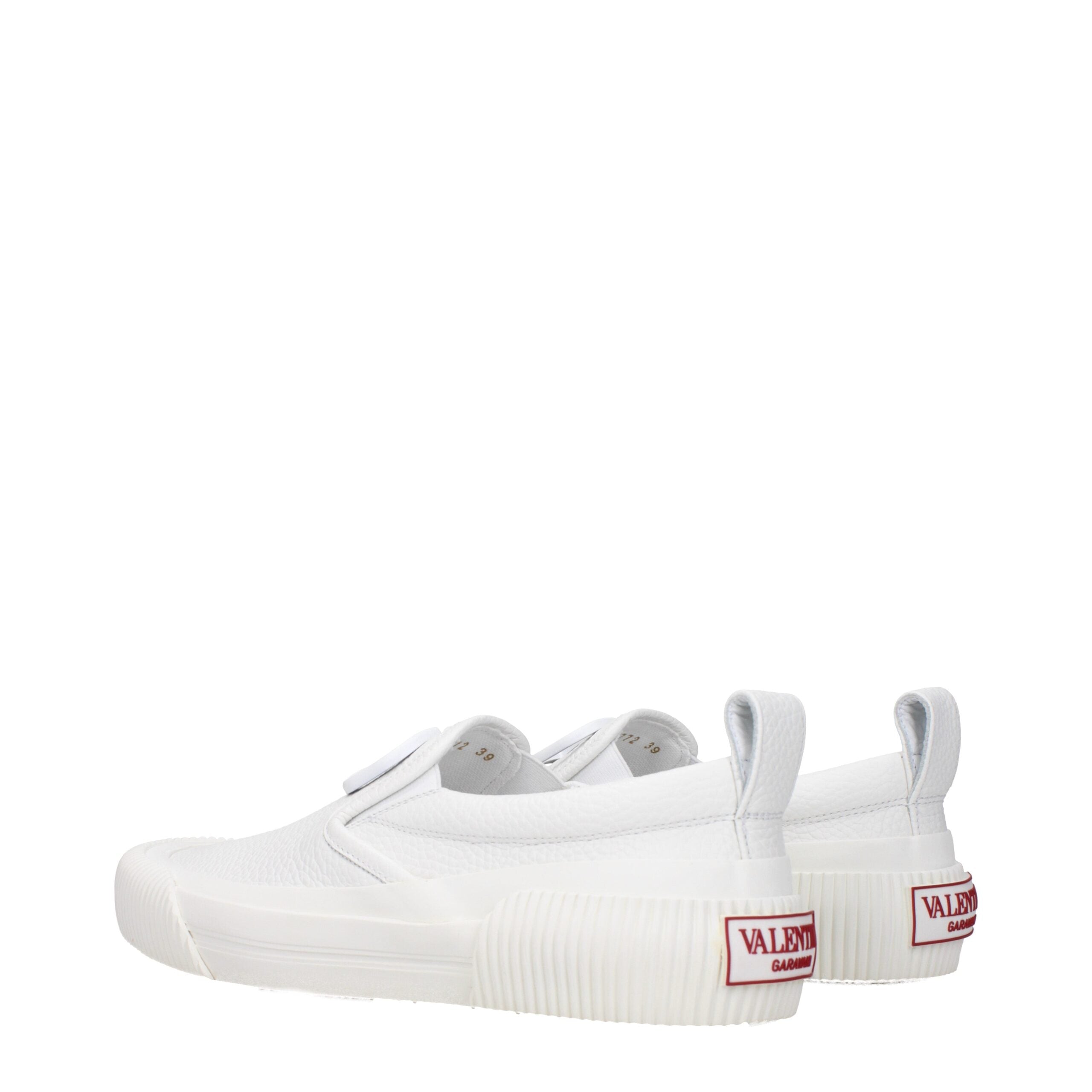 White Leather Slip-On Loafers - ventzia