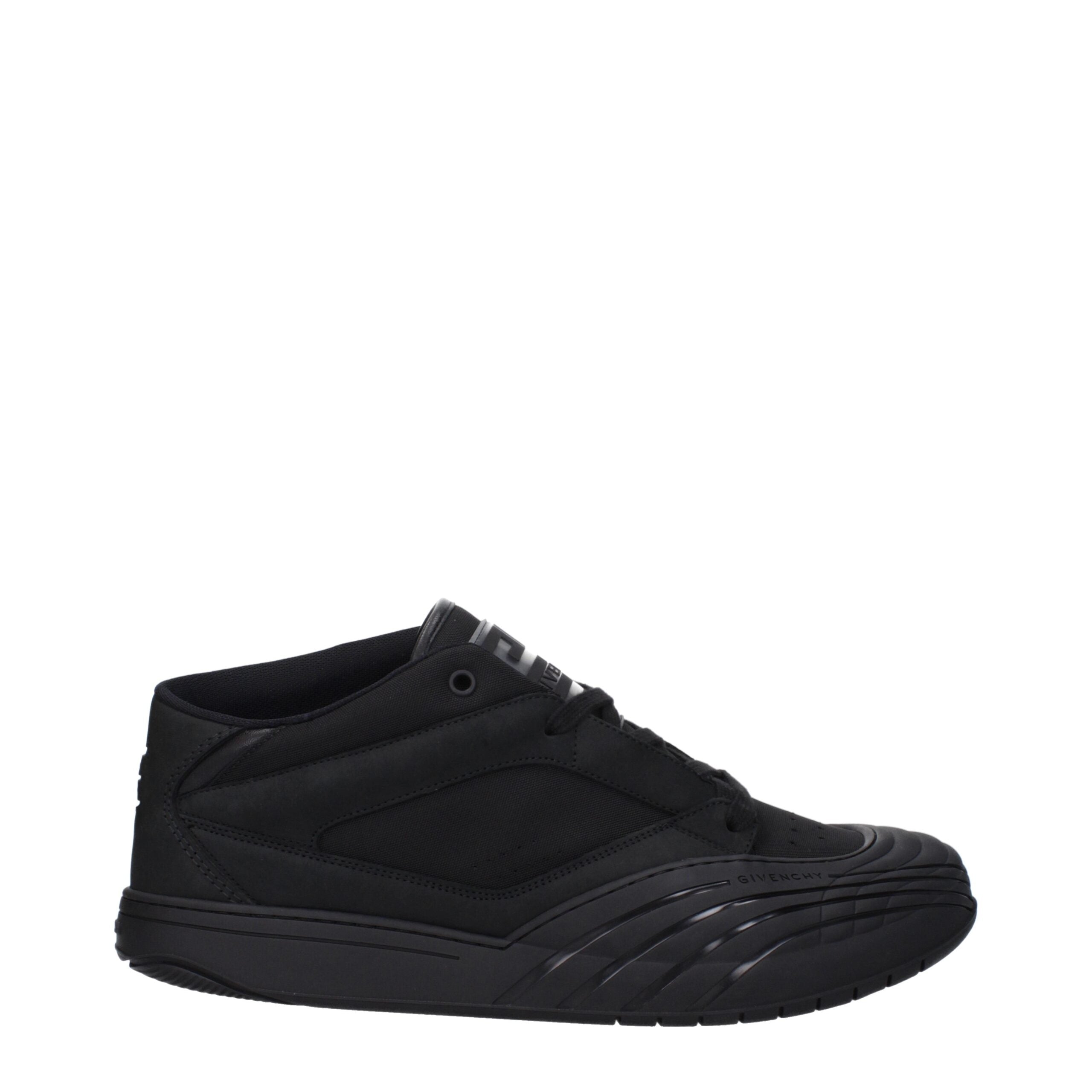 Black Fabric Low Top Sneakers - ventzia