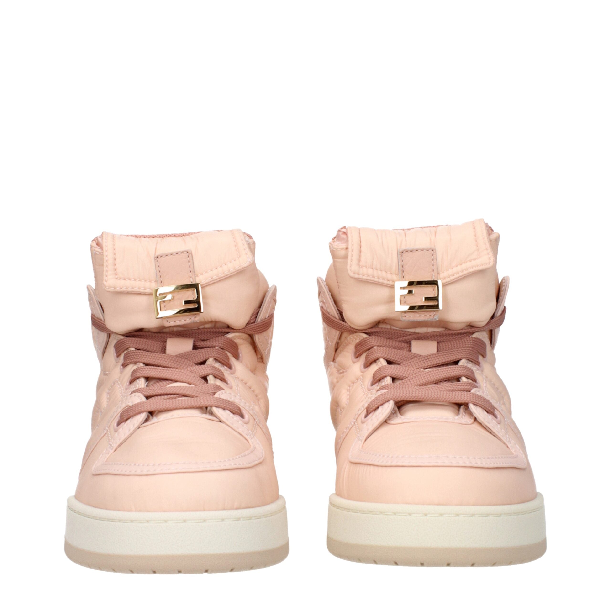 Pink Nylon High Top Sneakers - ventzia