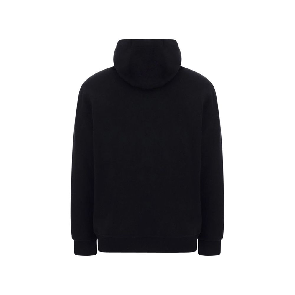 Black Cotton Sweatshirt - ventzia