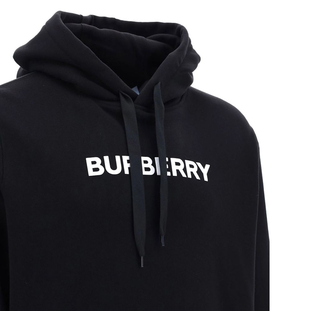 Black Cotton Sweatshirt - ventzia