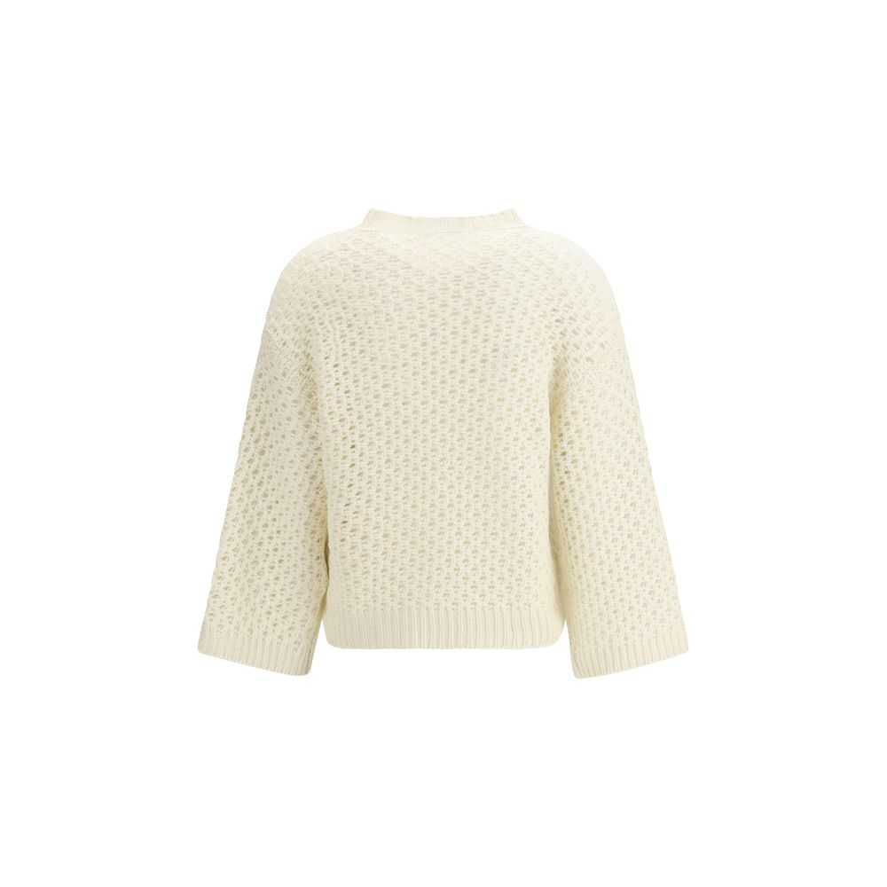 Beige Fleece Wool Sweatshirt - ventzia