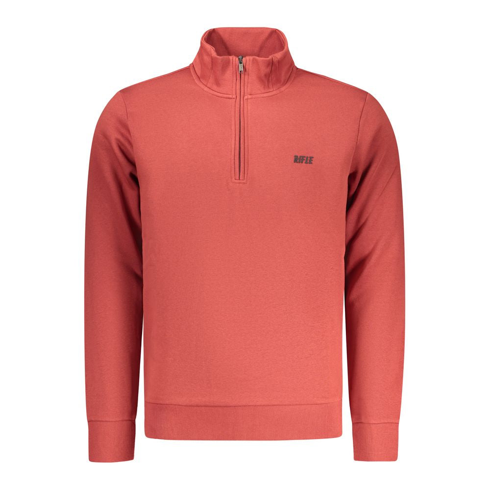 Red Cotton Men Sweatshirt - ventzia