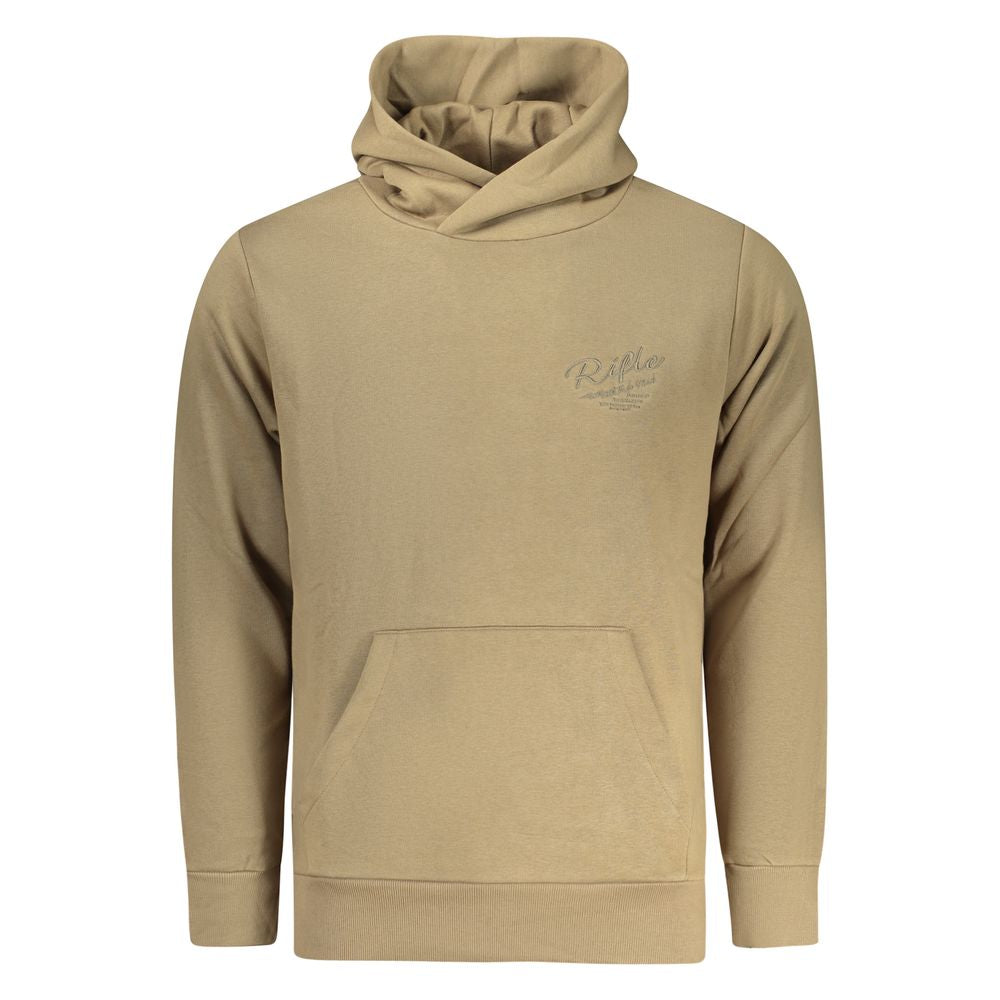Marrone Cotton Men's Hoodie - ventzia