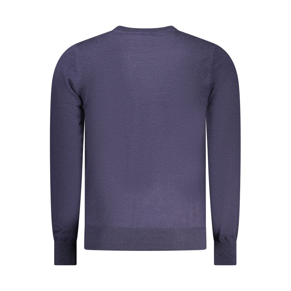 Blue Polyester Men's Sweater - ventzia