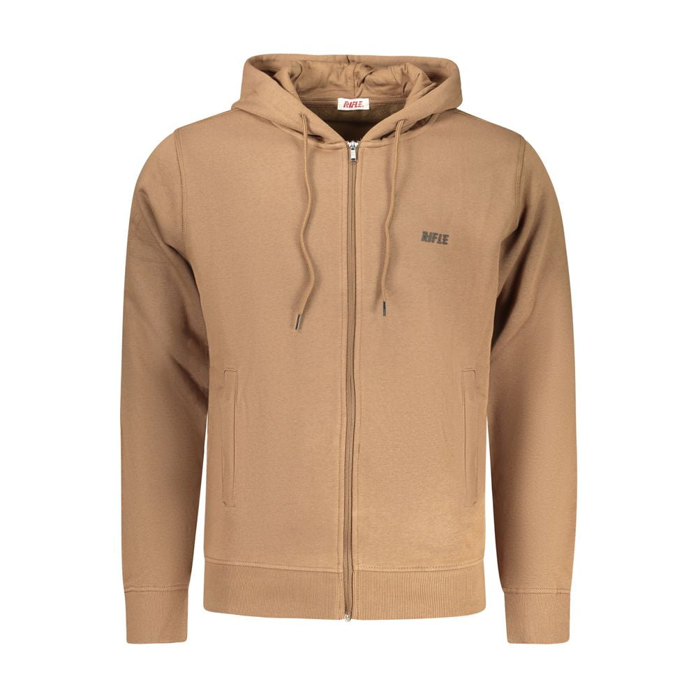 Marrone Cotton Men's Hoodie - ventzia