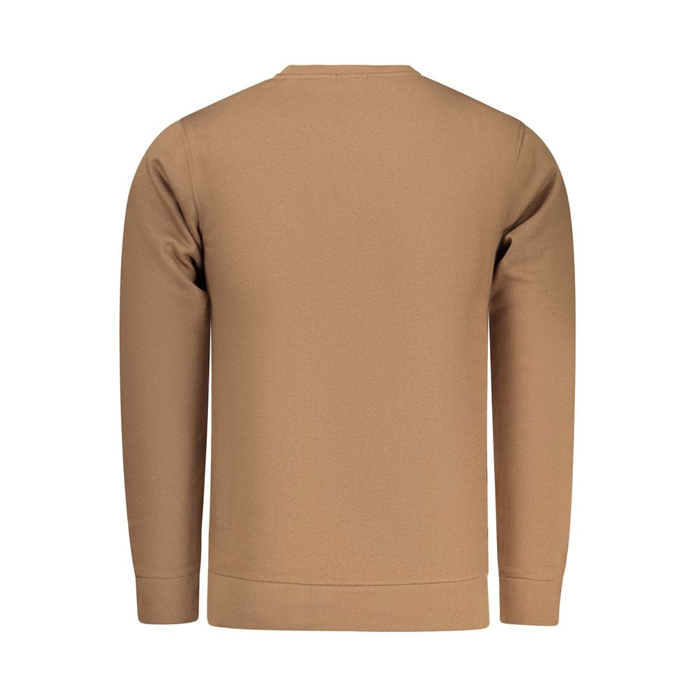 Marrone Cotton Men Sweatshirt - ventzia