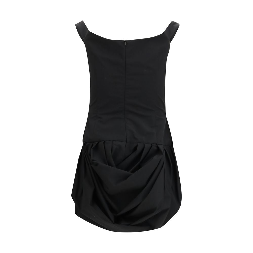 Black Polyester Casual Dress - ventzia