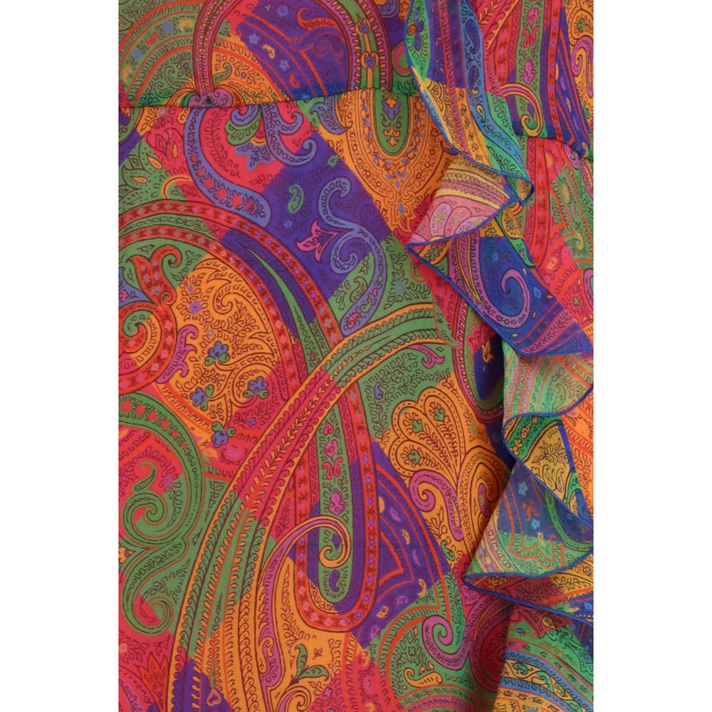 Multicolor Silk Casual Dress - ventzia