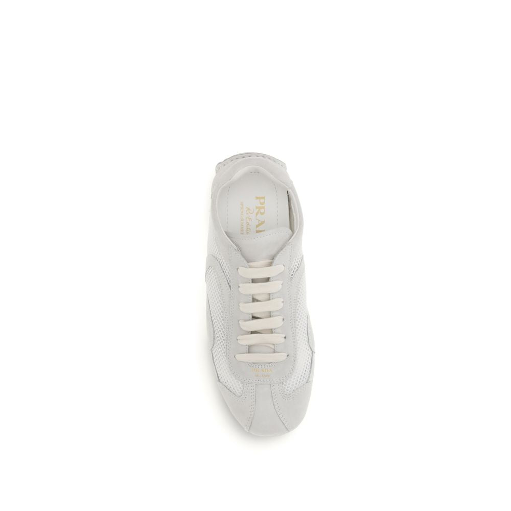 White Fabric Low Top Sneakers - ventzia