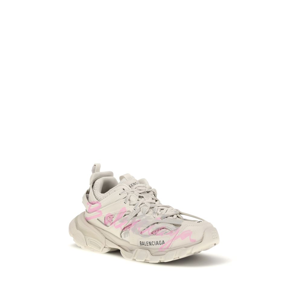 Beige Polyester Athletic Sneakers - ventzia