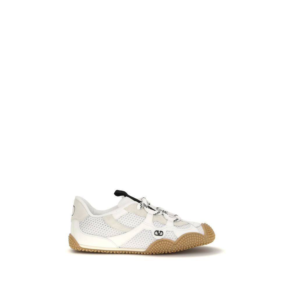 White Polyamide Athletic Sneakers - ventzia