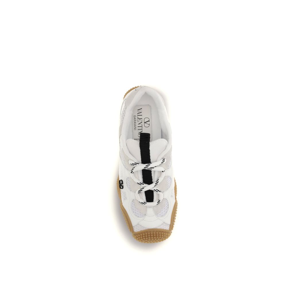 White Polyamide Athletic Sneakers - ventzia