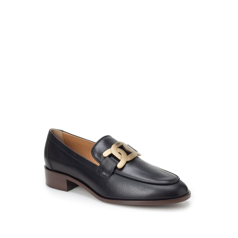 Black Calfskin Slip-On Loafers - ventzia