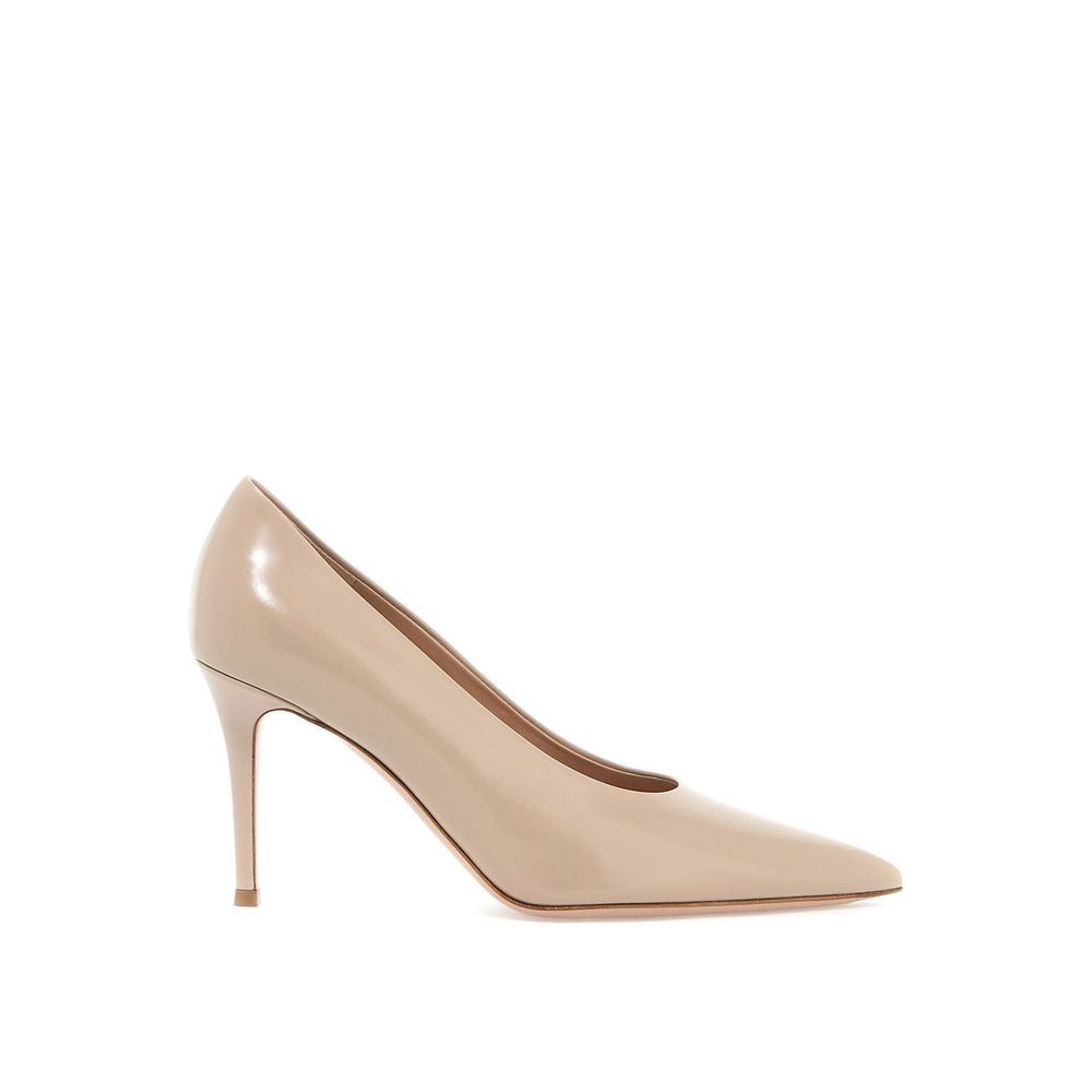 Beige Calfskin High Heel Pumps - ventzia