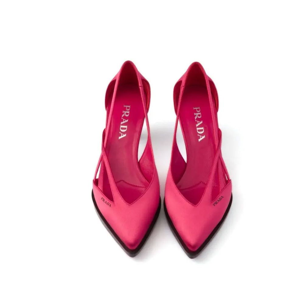 Multicolor Silk Mid Heel Pumps - ventzia