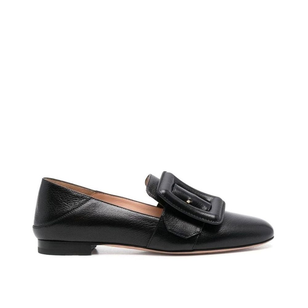 Black Calfskin Slip-On Loafers - ventzia