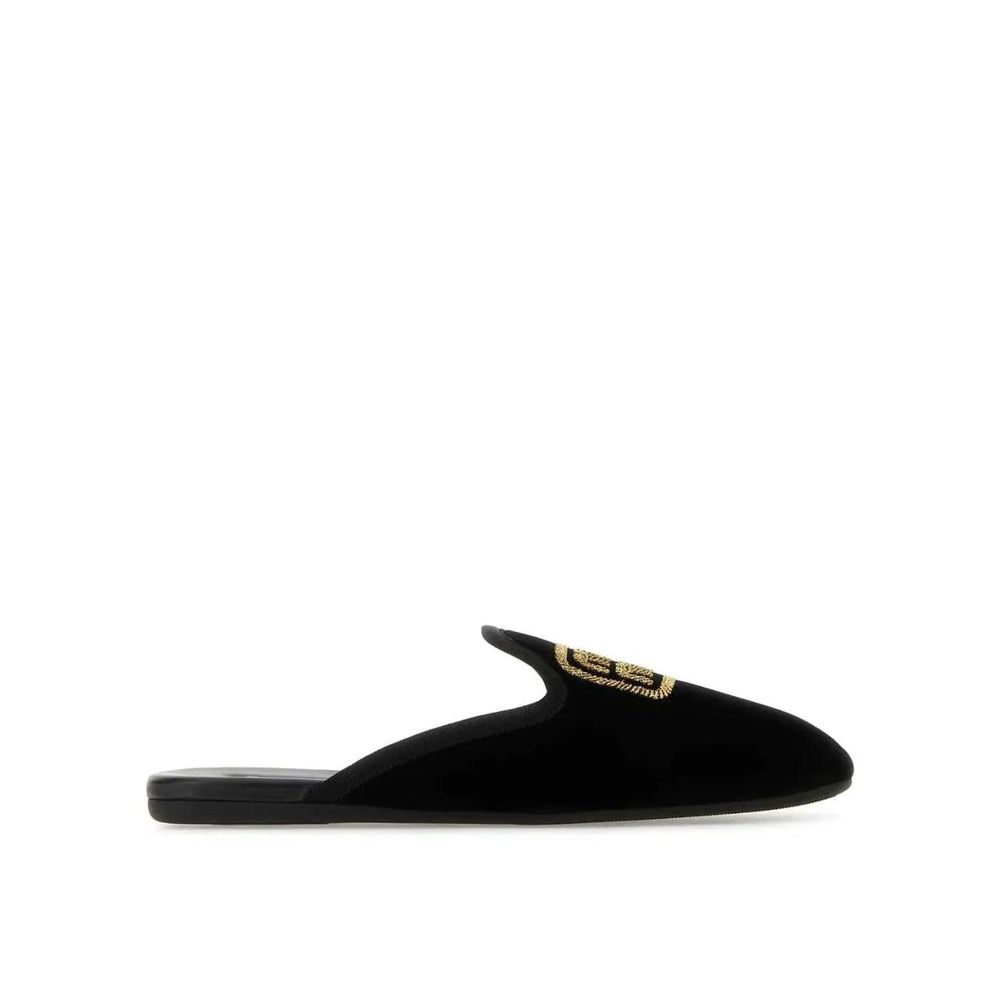 Black Calfskin Mules - ventzia