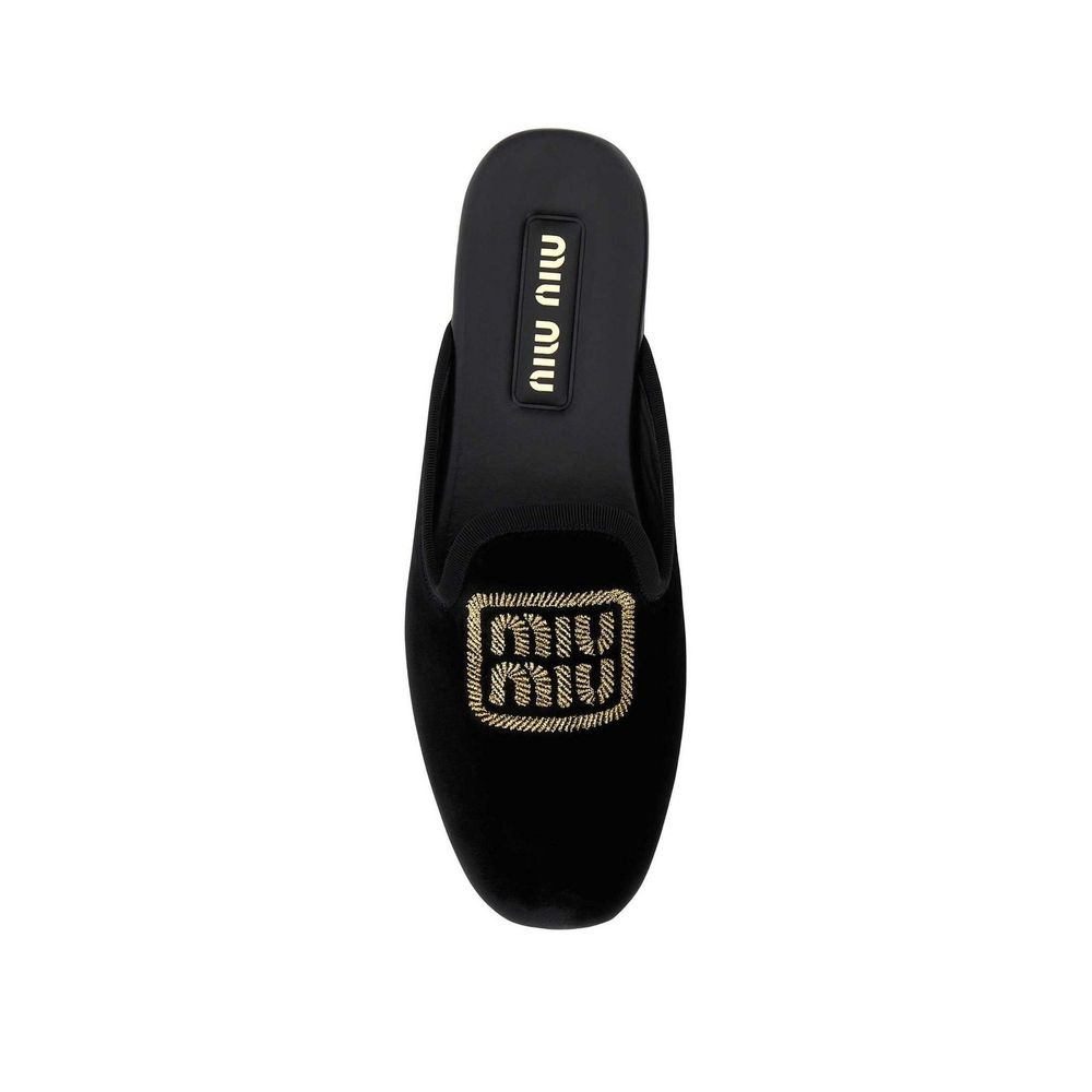 Black Calfskin Mules - ventzia