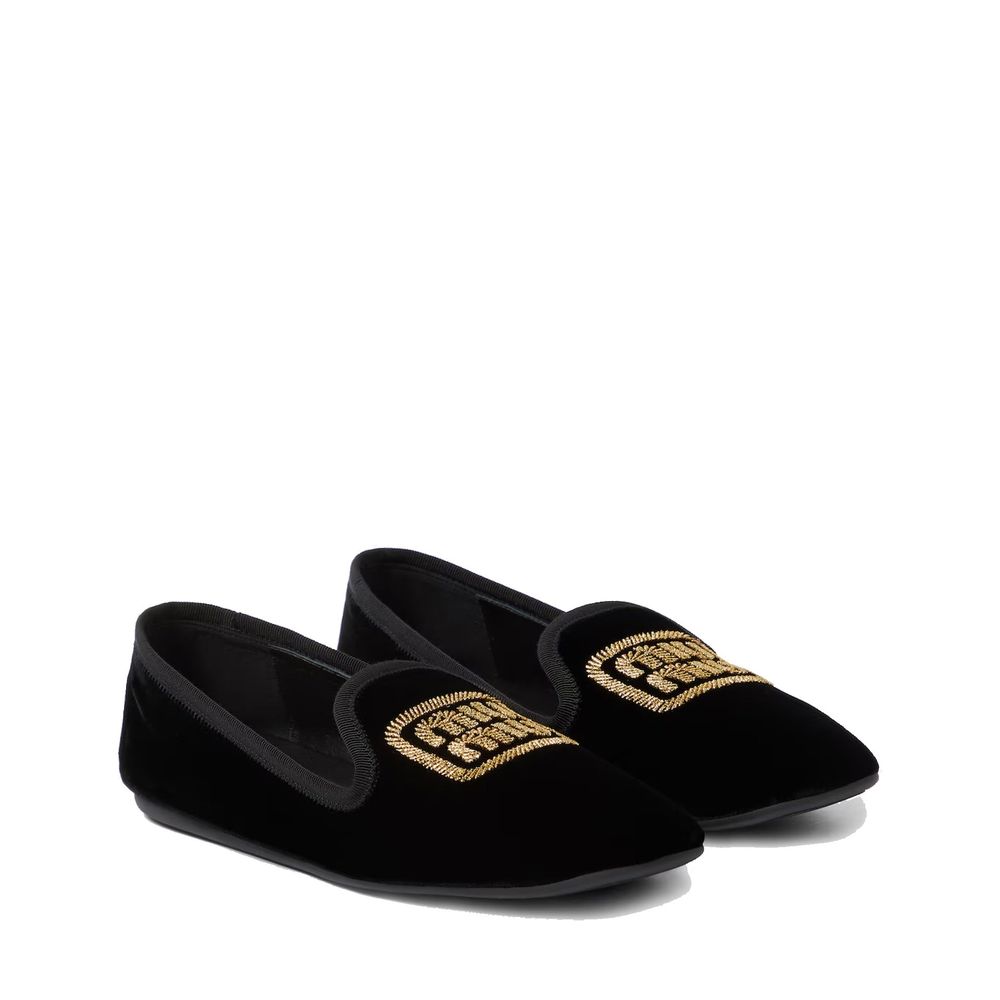 Black Fabric Flats - ventzia