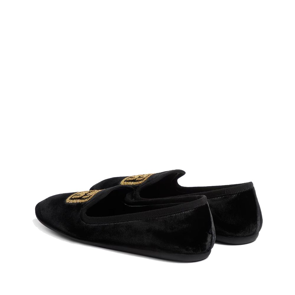 Black Fabric Flats - ventzia