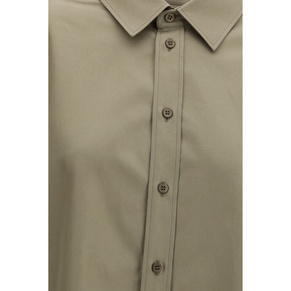 Beige Cotton Shirt - ventzia