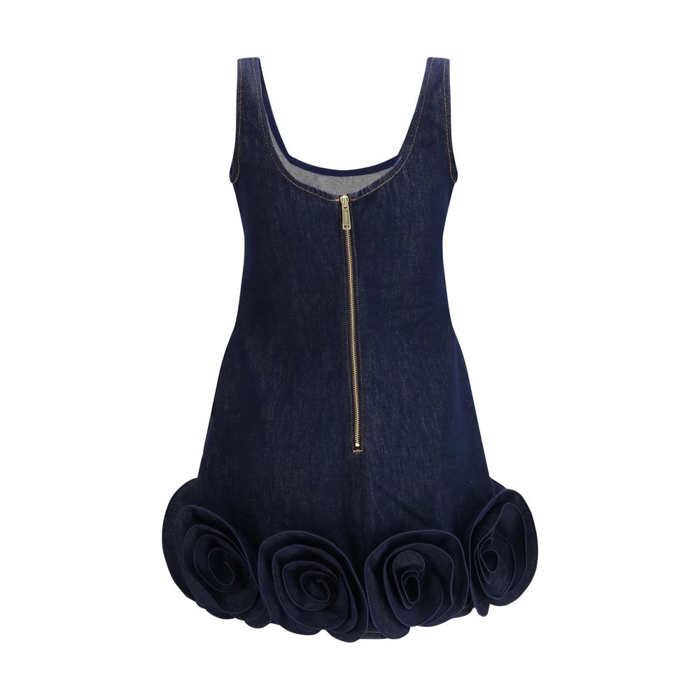 Blue Cotton Casual Dress - ventzia