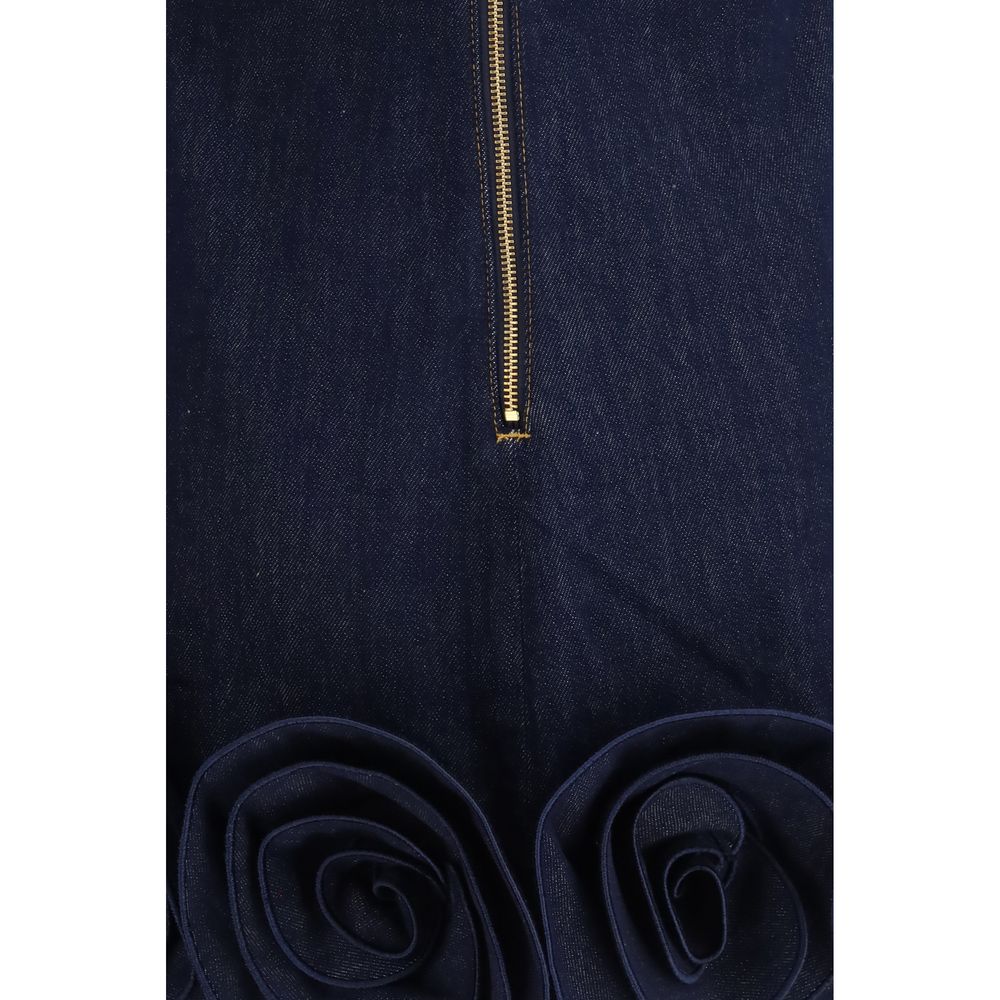 Blue Cotton Casual Dress - ventzia