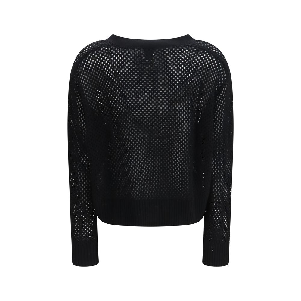 Black Fleece Wool Cardigan - ventzia