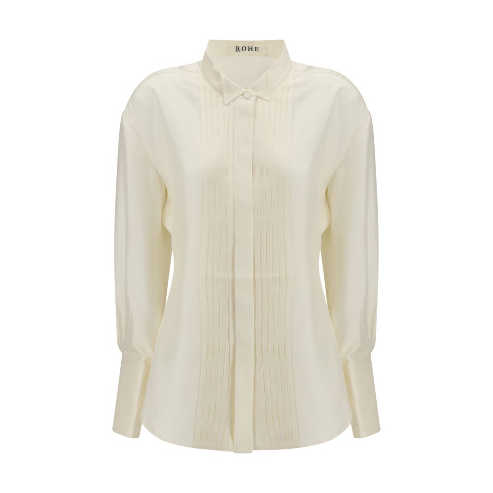Beige Silk Dress Shirt - ventzia