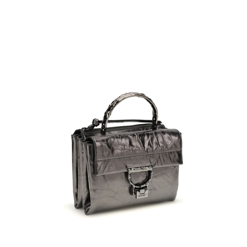 Black Calf Leather Bos Taurus Handbag - ventzia