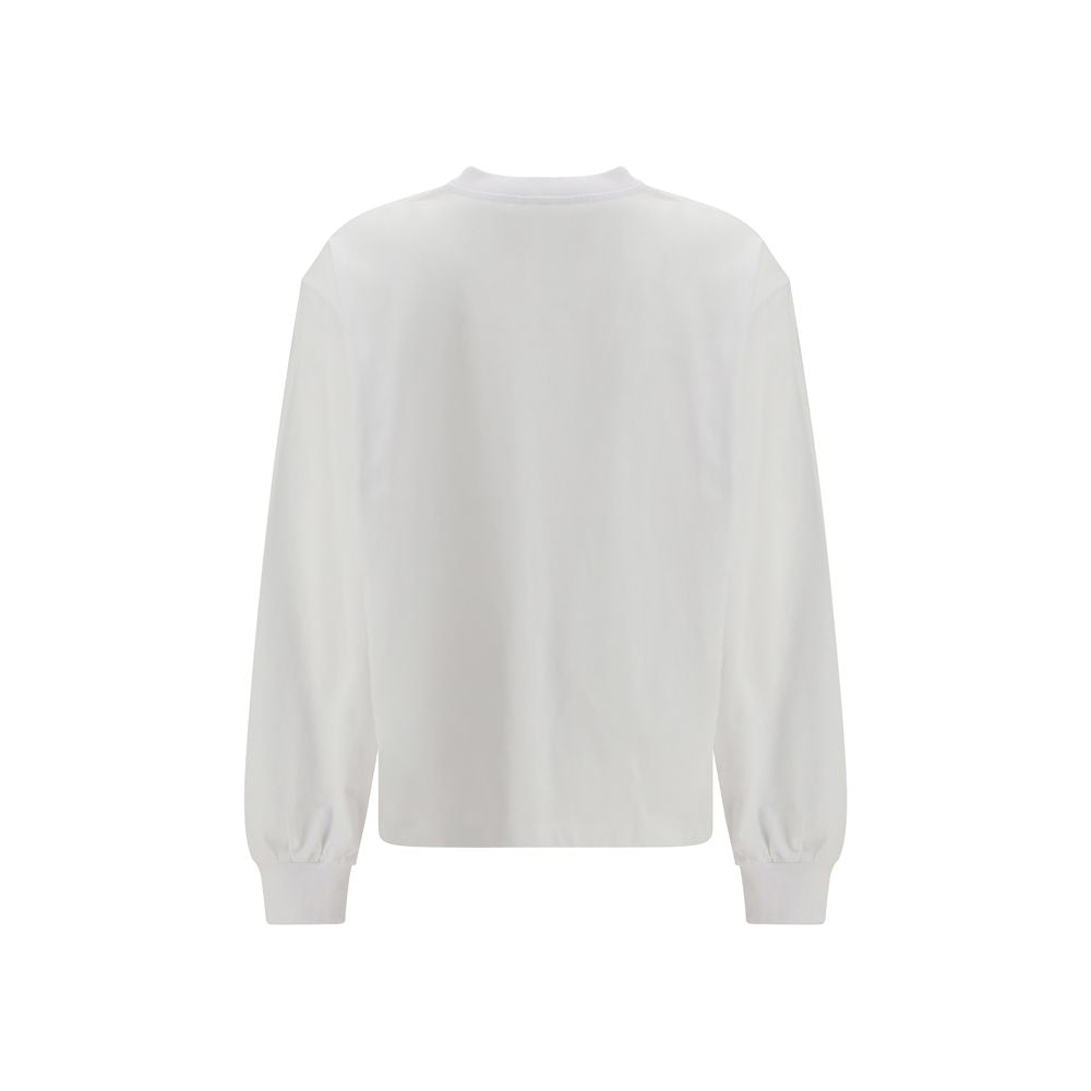 White Cotton Long Sleeve T-Shirt - ventzia