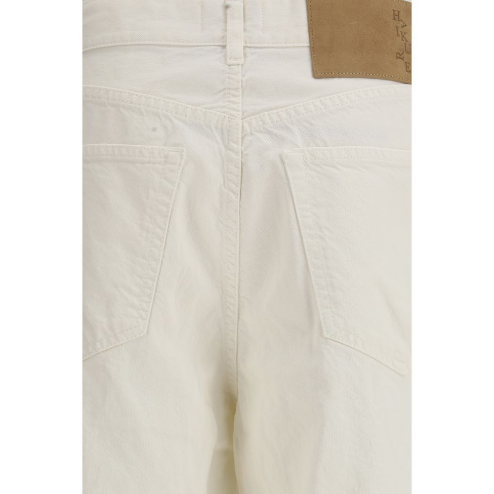 White Cotton Bermuda Shorts - ventzia