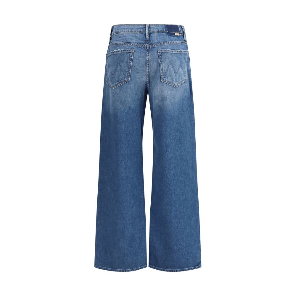 Blue Cotton Flared Jeans - ventzia