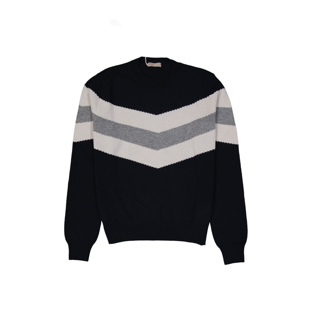 Blue Wool Sweatshirt - ventzia
