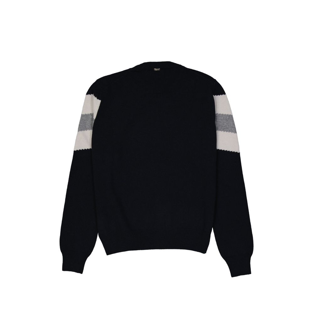 Blue Wool Sweatshirt - ventzia