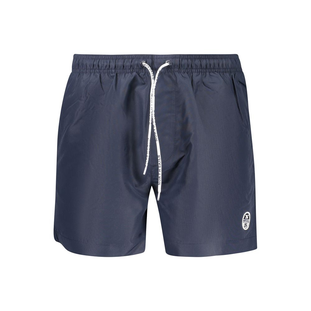 Blu Polyester Men Swim Boxer - ventzia