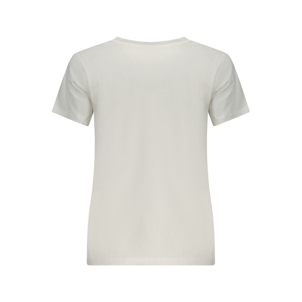 White Cotton Women T-Shirt - ventzia