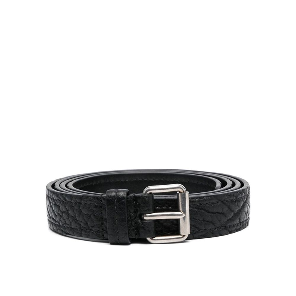 Black Calfskin Regular Belt - ventzia
