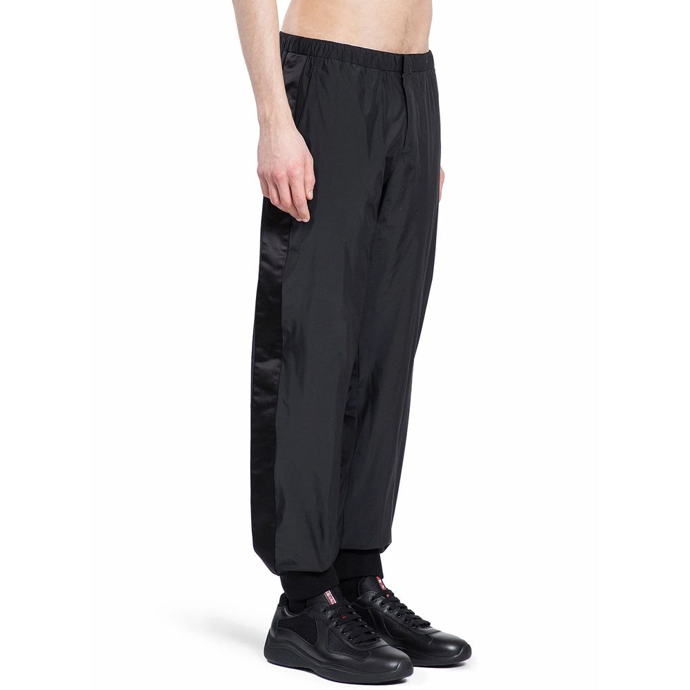 Black Nylon Joggers (Workout Pants) - ventzia