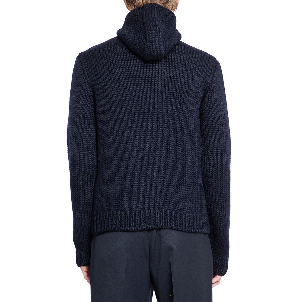 Blue Wool Sweatshirt - ventzia