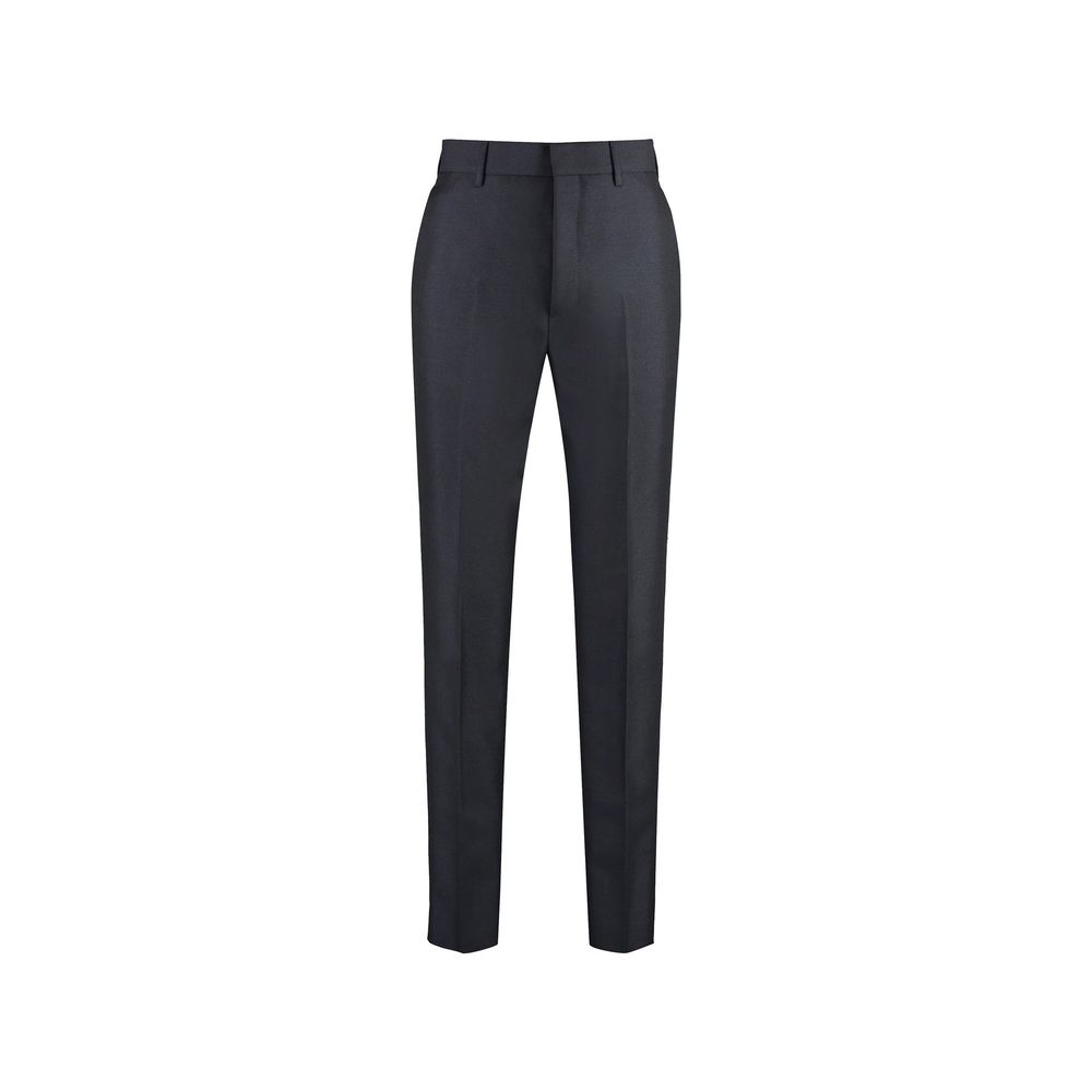 Blue Mohair Dress Pants - ventzia