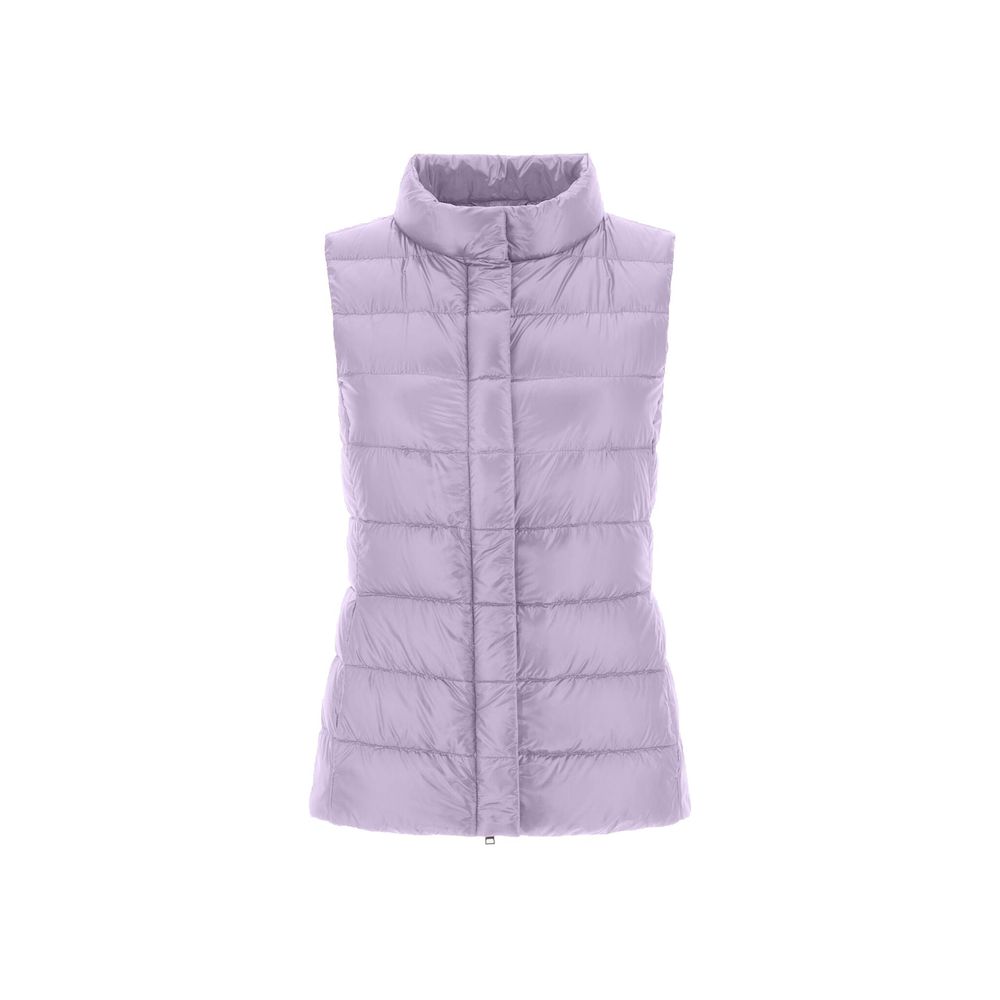 Purple Polyamide Sleveless Jacket