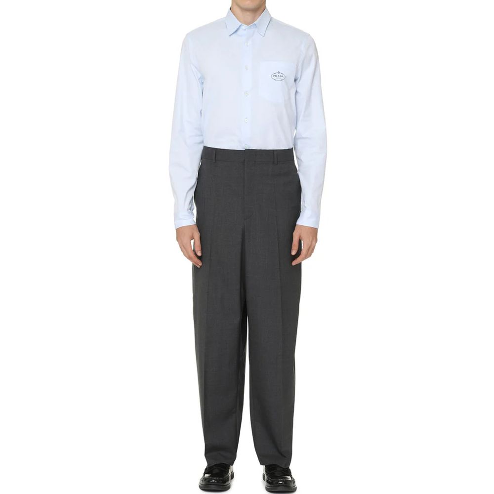 Blue Cotton Dress Shirt - ventzia